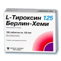 L-ТИРОКСИН 125 БЕРЛИН-ХЕМИ ТАБ 125МКГ N100 УП КНТ-ЯЧ ПК 25*4