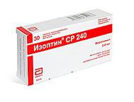 ИЗОПТИН СР 240 ТАБ ПРОЛОНГ П/О 240МГ N30 УП КНТ-ЯЧ ПК 15*2